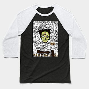 Kilt: A Striking NFT with MaleMask, MexicanEye Color, and DarkSkin Color" - DarkItem and Doodle Art Galore Baseball T-Shirt